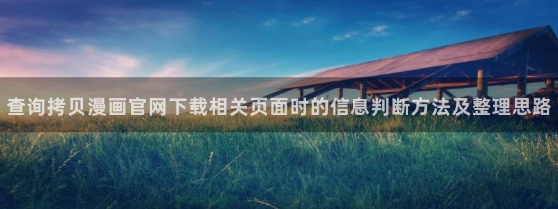 漫画岛完结作品：查询拷贝漫画官网下载相关页面时的信息判断方法及整理思路